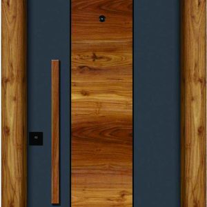 Puerta de acero laminado bicolor BRG-611